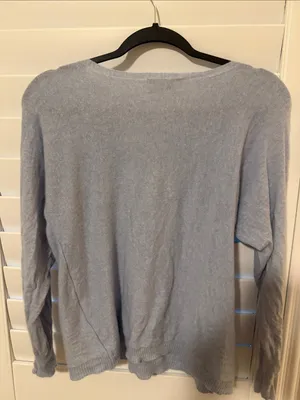 BiancoBlu Light Blue Crewneck Sweater for Women thumbnail 4