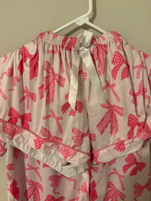 Bow matching pajama set Pink thumbnail 4