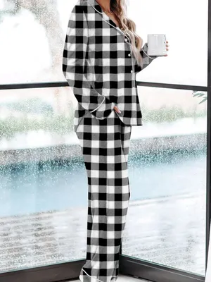 Aamikast Women's Pajama Sets Long Sleeve Button Down Sleepwear Nightwear Soft Pj thumbnail 3