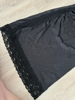 Vintage Black Slip Skirt thumbnail 3