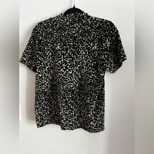 Vintage Pierre Cardin Women’s Top Size M 80s 90s Animal Print Mock thumbnail 5