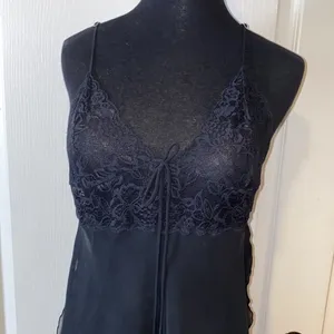 Vtg Fredericks Of Hollywood Black Sheer Lingerie Chemise Slip Dress thumbnail 2