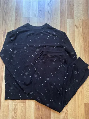 Stars Above Black Star Print Sweatshirt & Jogger Set thumbnail 3