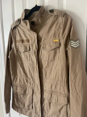 Old Navy Utility Military Tan work Jacket Womens Size S, $32, B53 thumbnail 1