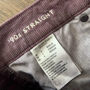 American Eagle 90s Straight Ribbed Corduroy Pants Purple Hue Fall Academia 4 thumbnail 10