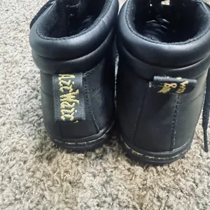 Dr. Martens Air Wair Maleke Black Canvas Boots Shoes Punk W8 M7 EU39 goth punk thumbnail 5