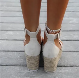 Nude Espadrille Platform Sandals Tan Size 8.5 thumbnail 4