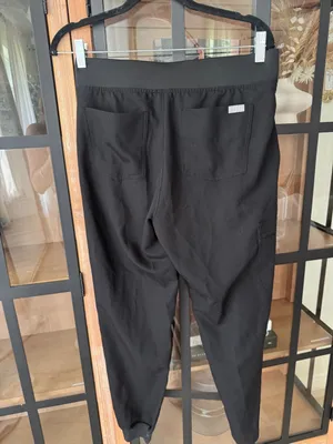 Figs scrubs zamora joggers pants black pockets slim medical yoga waistband thumbnail 3