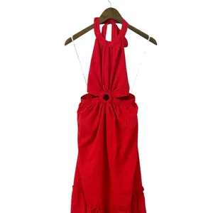 Lulus Island Vacay Red Tie-Back Maxi Dress size Small NWOT thumbnail 7