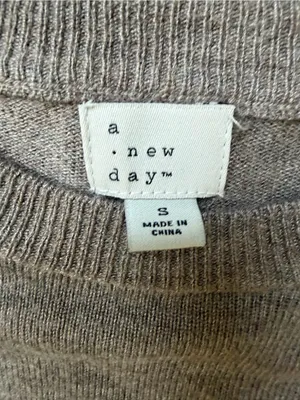 a new day Beige soft and cozy Crewneck Sweater thumbnail 2