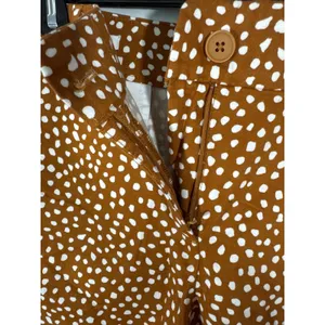 Ann Taylor LOFT Outlet Womens Rust Brown White Polka Dot Cotton Shorts Size 8‎ thumbnail 4