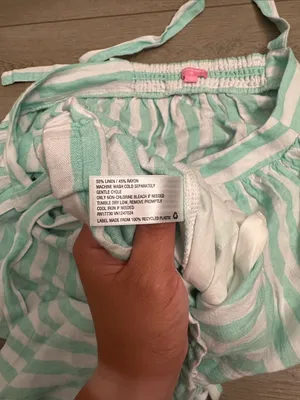 Stoney Clover x‎ Target Lane Mint Green Striped Linen Blend Two Piece Set Size L thumbnail 4