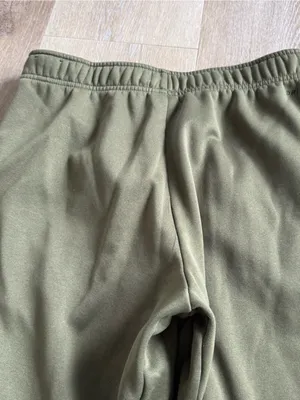 Nike Olive Fleece Jogger Sweatpants with Swoosh thumbnail 9