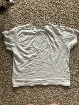 White and blue Brandy Melville baby tee thumbnail 4