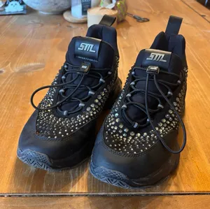 Steve Madden womens Mattie-R rhinestone platform sneakers black 8 thumbnail 1
