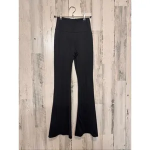 Y2K Black Flare Pants Women’s XSMALL Stretch High Rise Retro Bootcut thumbnail 3