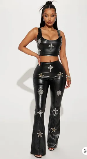 Leather pants set thumbnail 1