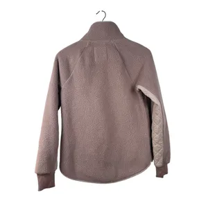 Abercrombie & Fitch XS Sherpa Fleece Quilted Mock Neck‎ Snap Pullover Sweatshirt thumbnail 6
