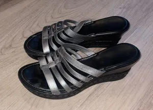 Italian Shoemakers sandals in silver size 10 thumbnail 2