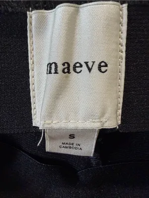 Maeve Poppy Kick Flare Pull On Black Pants Small thumbnail 5