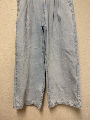 AMERICAN EAGLE Wide Leg Light Wash Jeans thumbnail 3