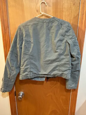 Women’s Gap quilted Canvas Moto Jacket Size 12 thumbnail 8