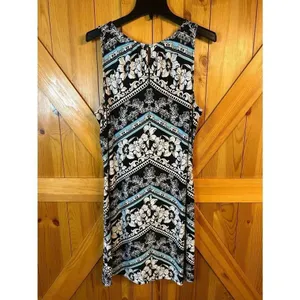 White House Black Market Black White Light Blue Pullover Shift Dress Size Large thumbnail 6