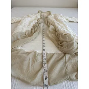 VTG Y2K Pete USA Ruche Ruffled Ivory Cardigan‎ Lagenlook Boho Festival Pirate XL thumbnail 7