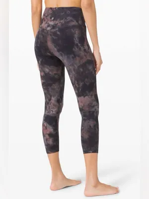 Lululemon Align Diamond Dye High-Waist Crop 23” Leggings grey pink size 6 thumbnail 2