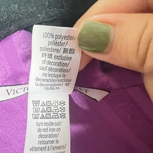 Victoria's Secret Satin Pajama Set Large Purple Logo Shorts Lightweight thumbnail 4