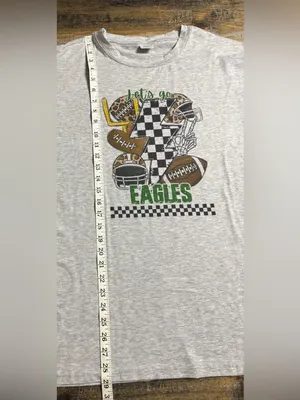 Let's Go Eagles Grey Graphic Tee - Women's Short Sleeve thumbnail 7