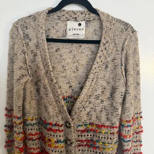 Pieces by Kensie Women's Multicolor Knit Sweater Cardigan Large thumbnail 2