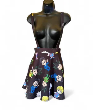 Hot Topic Hunter X Hunter Black Character Skirt With Suspenders Size M thumbnail 1