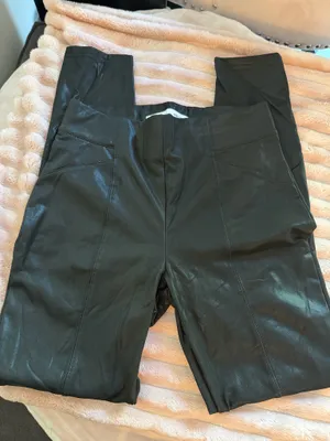 Buckle BKE Black Faux Leather Leggings 100% Polyester thumbnail 1