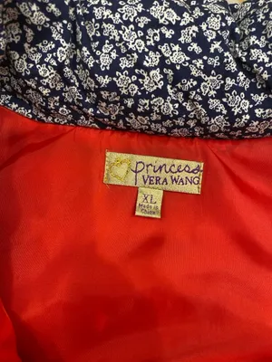 Princess Vera Wang quilted puffer floral vest size XL thumbnail 3