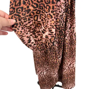 Anthropologie Ranna Gill Dress Midi Leopard‎ Print Cut Out Long Sleeve Size XL thumbnail 9