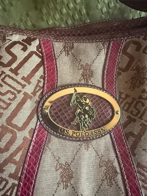 U.S. POLO ASSN. Multicolor Logo Canvas Tote Bag NWT thumbnail 2