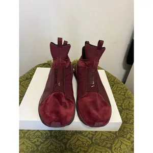 Puma Fierce Velvet Rope Burgundy Maroon High Top Sneakers Women’s Size 10 thumbnail 3