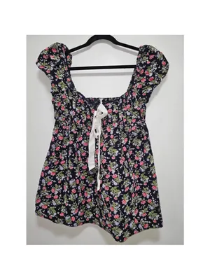 $128 NWOT Free People Gaia Cord Corduroy Cute Babydoll Printed Tunic XS thumbnail 5