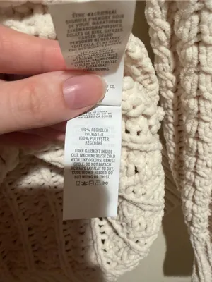 Aerie Cable Car Chenille 1/4 Quarter Zip Sweater Oversized Cream Size Small thumbnail 8