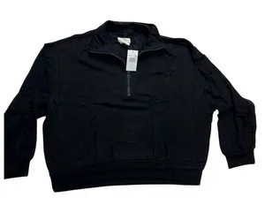 Lou & Grey Black Signaturesoft Plush Quarter Zip Pullover Sweatshirt‎ XL New thumbnail 1