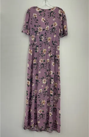 Live to be Spoiled Purple floral maxi dress Size XL thumbnail 9