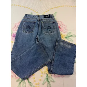 LEE Jeans Women's Flare Blue Denim Glitter Sparkle Style 5 Made‎ in Mexico thumbnail 11