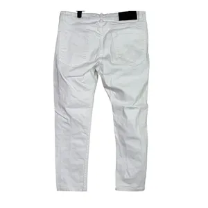 Zara Straight Leg High Rise Stretch Casual Ankle Cropped Denim Jean Zip 36 White thumbnail 13