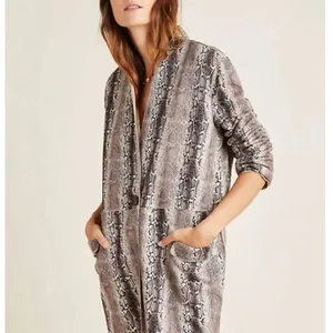 Blank NYC Snake Charmer Vegan Suede Jacket Duster Animal Print Boho Western thumbnail 3