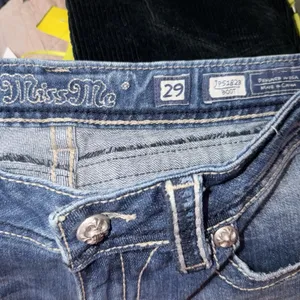 Miss Me Denim Jeans Distressed Boot Fleur De Lis JP5182B Embroidered Back Pocket thumbnail 9