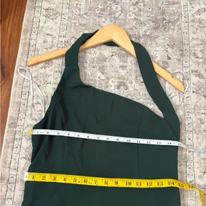 Lulus Unforgettable Composure Emerald Asymmetrical Halter Maxi Dress Size Large thumbnail 7