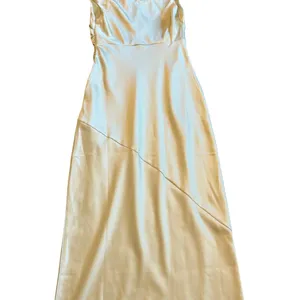 Billy J Frida Maxi Dress Yellow Satin Creamy Buttery Gown Size 14 Women's NWT thumbnail 9