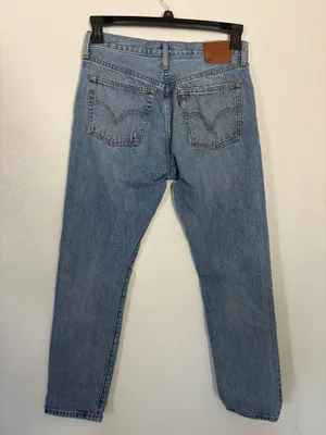 Levis 501s Womens Blue Distressed Skinny Jeans thumbnail 2