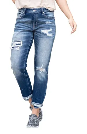 KanCan Los Angeles Distressed Light Wash Skinny Blue Jeans Denim thumbnail 1